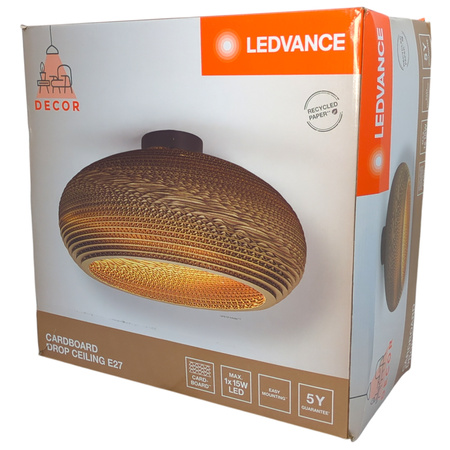 Lampa sufitowa dekoracyjna Ledvance Decor E27 brąz karton