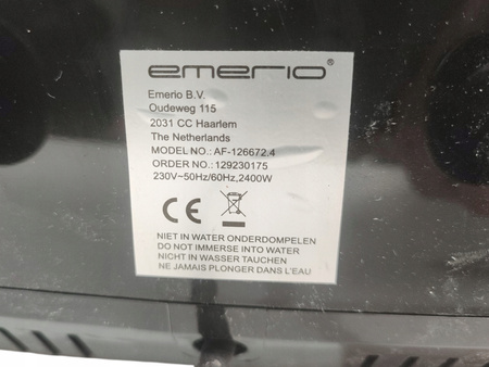 Frytownica beztłuszczowa Emerio Oudeweg 115 2400W 9L