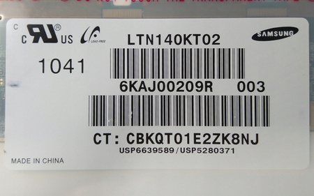 Matryca Samsung LTN140KT02 14" 1600x900