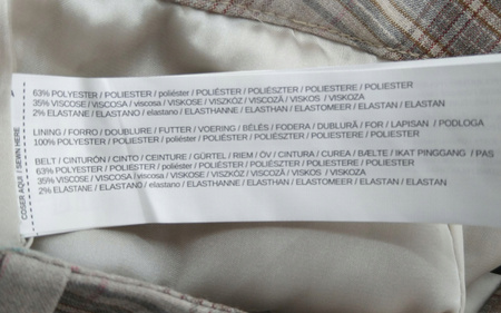 SPÓDNICA SPÓDNICZKA MANGO ROZMIAR 38 BEŻOWA W KRATKĘ
