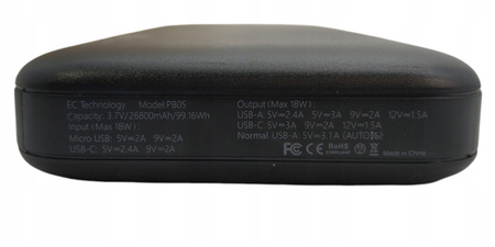 POWERBANK EC TECHNOLOGY PB05 26800mAh 99.16Wh