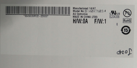 Matryca AUO B140XTN03.4 14" 1366x768px