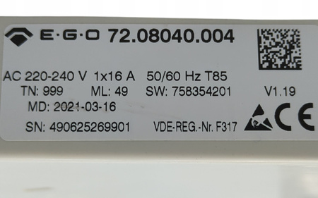MODUŁ GŁÓWNY 25268493 AEG 94418858400 INDUKCJA Z OKAPEM (COMBO)