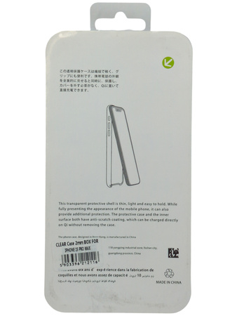 Futerał Clear Case 2 mm iPhone 15 Pro Max przezroczysty TPU slim