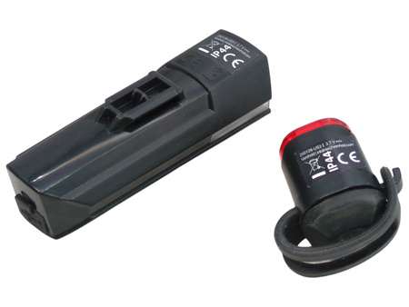 LAMPKI ROWEROWE AKUMULATOROWE USB/C ŁADOWALNE 2 TRYBY SZYBKI MONTAŻ IP44