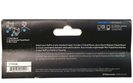 Uchwyt Tripod ze statywem do GoPro ABQRT-002