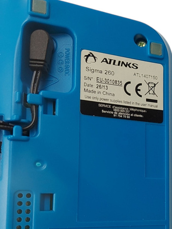 Telefon bezprzewodowy ATLINKS Sigma 260 DECT LCD książka 50 numerów