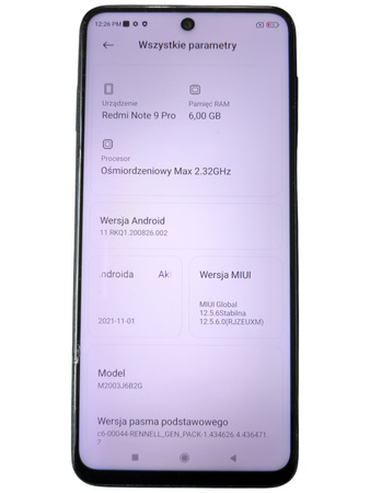Smartfon Xiaomi Redmi Note 9 Pro M2003J6B2G 6/128GB