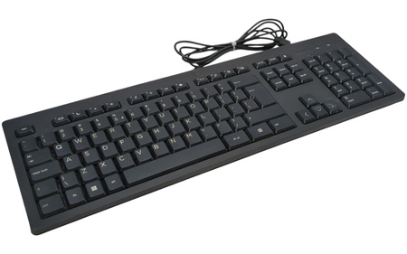 Klawiatura przewodowa membranowa HP TPA-L001K QWERTY czarna