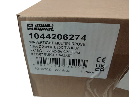 Oprawa uniwersalna Aqua Signal 1044 Z 218HF B20X IP67 2x18W 220-240V