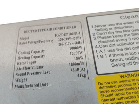 Jednostka kanałowa Innova IGZDUP100NI-1 10kW A++ R32