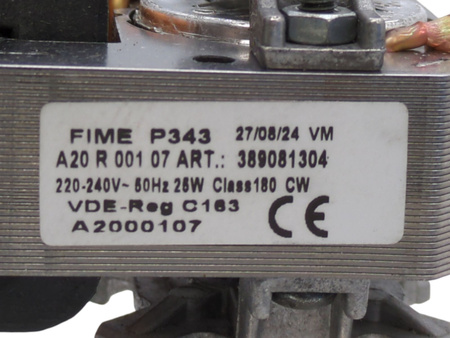 WENTYLATOR TERMOOBIEGU DO PIEKARNIKA ELECTROLUX EOB7S31Z P343