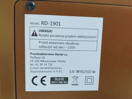 Radio sieciowe Dartel RD-1901 BT retro drewno FM/AM Bluetooth