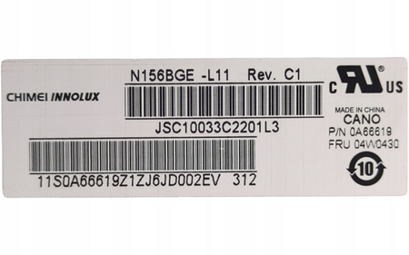 Matryca INNOLUX N156BGE -L11 Rev. C1 15,6" 1366x768px 40pin Matowa