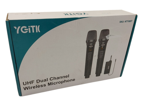 Mikrofon bezprzewodowy z odbiornikiem UHF Ygitec KTY007 - 2 sztuki