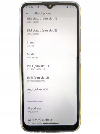 Smartfon Ulefone Note 16 Pro 6.52" 8/128GBGB 50MP 4400mAh