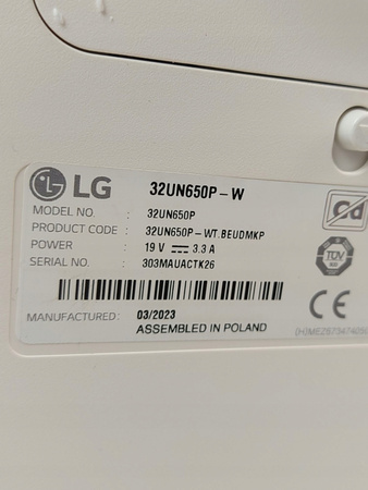 Monitor LG 32UN650-W 31" 4K IPS 60Hz 5ms