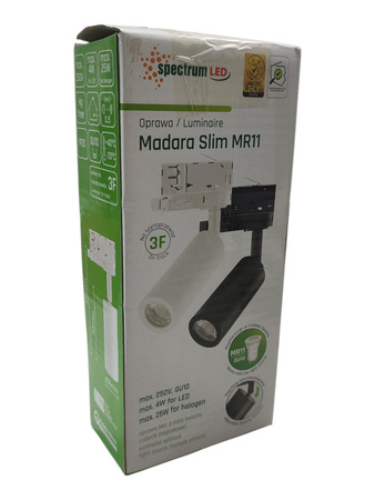 Oprawa oświetleniowa MADARA SLIM MR11 SZYNOPRZEWÓD 3F 230V IP20 36x95x175