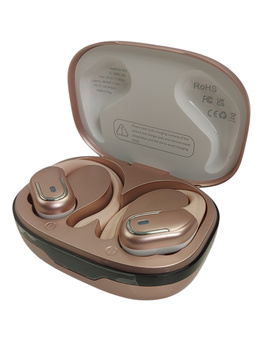 Słuchawki bezprzewodowe BX27 Bluetooth 5.4 różowe do biegania IPX7