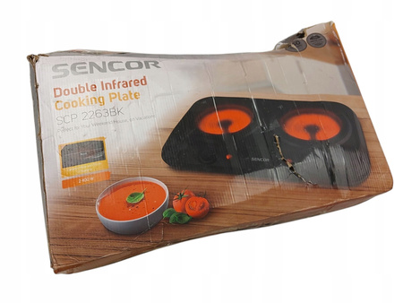 Kuchenka elektryczna SENCOR SCP 2263BK - 2 pola ceramiczne, 2400W