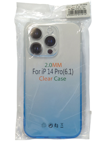 Etui Plecki do Iphone 14 Pro bezbarwne błękitne