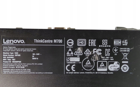 Komputer PC Lenovo M700 Intel Core i5-6400 HDD 1TB 8GB DDR4