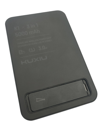 Powerbank KUXIU K1 Power Bank MagSafe 3 w 1 z Szybkim Ładowaniem 15W Czarny