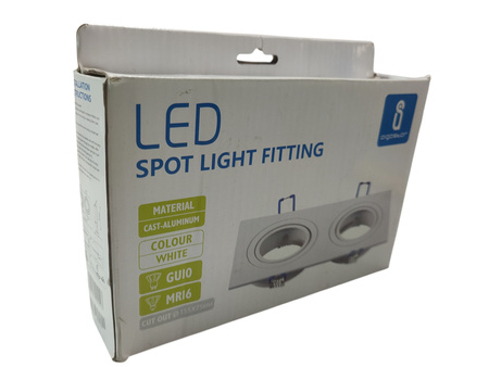 Oczko oprawa podwójna GU10 / MR16 LED SPOT LIGHT FITTING 155X75MM AIGOSTAR