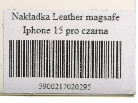 plecki Etui MagSafe Leather Case Iphone 15 Pro Czarny