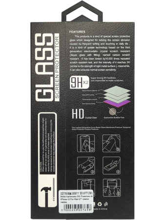 Szkło hartowane OG Premium do iPhone 12 Pro Max 6,7" czarna ramka
