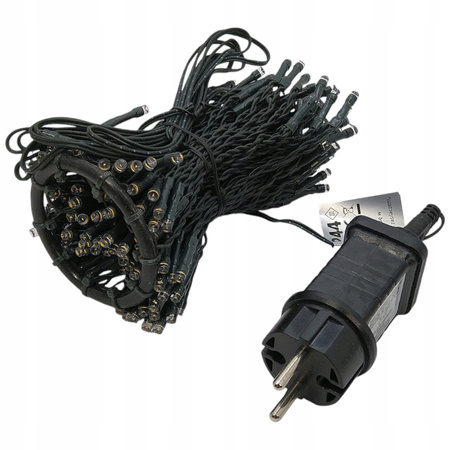 LAMPKI CHOINKOWE Z PIERŚCIENIEM LED 180 SZT 1,8 M CIEPŁO-BIAŁE ZEWN/WEWN.