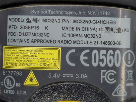 Kolektor danych Skaner bezprzewodowy Symbol MC32NO