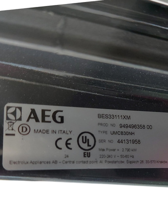 Piekarnik do zabudowy AEG BES33111XM Serie 6000 Surroundcook 72L