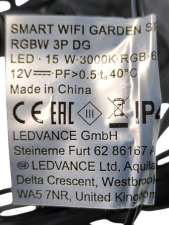 Ledvance Smart+ WiFi LED Spot Garden 14.5W 680lm RGBW 3000K zestaw 3 szt.