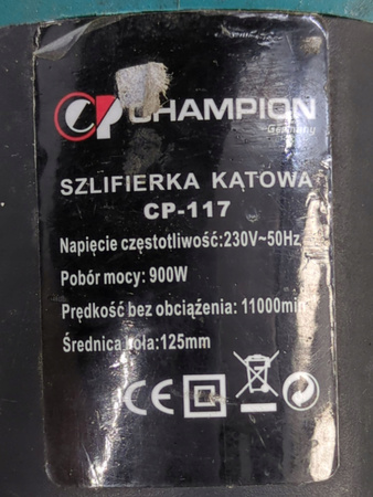 SZLIFIERKA KĄTOWA MAKITA CP-117 BRAK RĄCZKI I OSŁONY