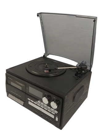 Odtwarzacz winylowy JOPOSTAR JOT408AMBL 9w1 Bluetooth vintage czarny