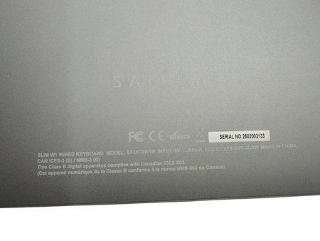 Klawiatura Satechi Slim W1 przewodowa LED USB-C Mac i iOS szara