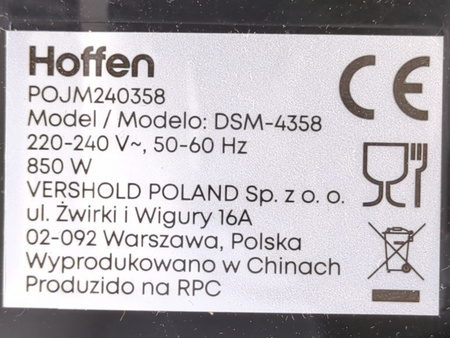 Opiekacz 3w1 z wymiennymi płytkami HOFFEN DSM-4358 czarny 850 W
