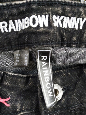 SPODNIE DAMSKIE RAINBOW ROZMIAR 36 CZARNE