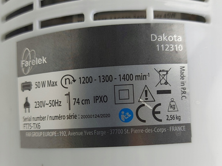 Wentylator kolumnowy FARELEK Dakota 112310