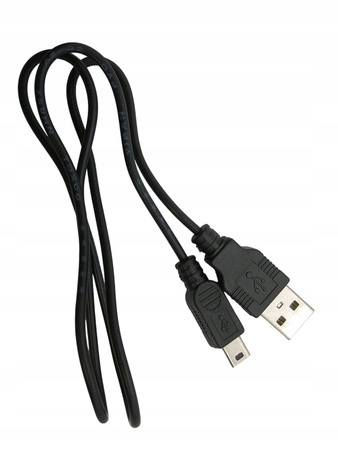 PRZEWÓD KABEL USB MINI B (5-PIN) CZARNY 50 CM