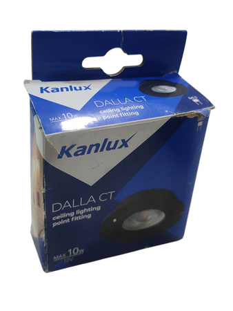 Oprawa oświetleniowa sufitowa wpuszczana Kanlux 10 W GU 5.3 8,2cm czarny