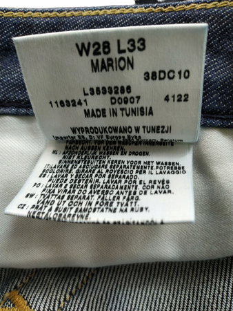 Spodnie jeans DAMSKIE LEE 28/33 GRANATOWE