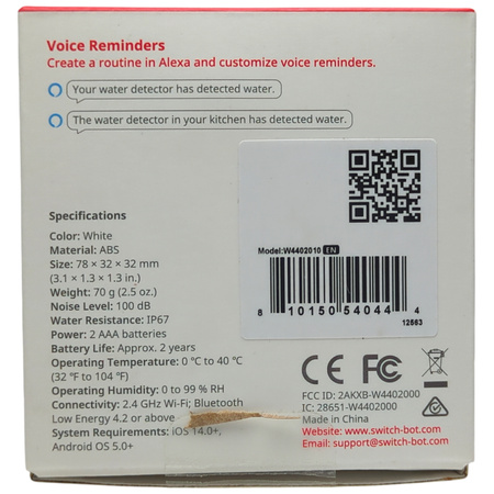 Czujnik zalania SwitchBot Water Leak Detector WiFi IP67