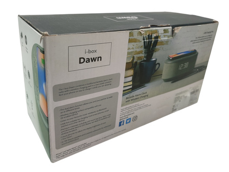 RADIO Z BUDZIKIEM I ŁADOWARKĄ INDUKCYJNĄ I-BOX DAWN USB 22W RÓŻ