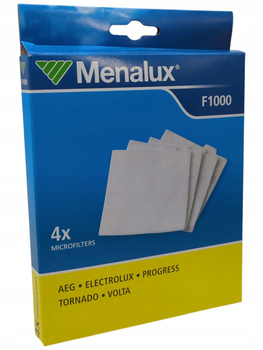 Menalux F1000 4x Mikrofiltry Zapasowe do Odkurzaczy AEG Electrolux