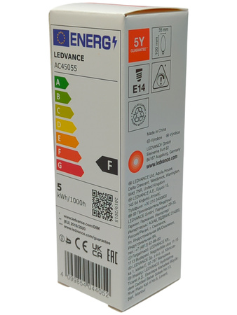 Żarówka LEDVANCE Classic LED E14 B35 4,9W 2700K 470 lm ściemnialna