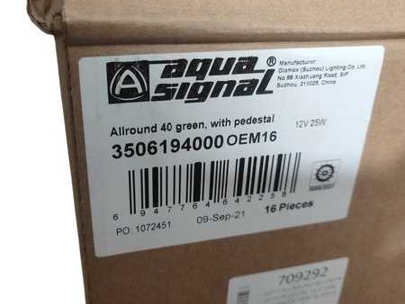 Lampa nawigacyjna Allround Light Series 40 zielona montaż stały