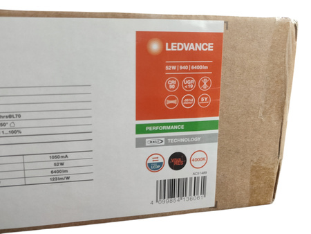 Lampa Oprawa Liniowa Listwa Oświetleniowa 52W 6400lm 4000K UGR19 Linear