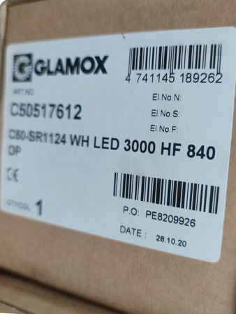 Oprawa liniowa Glamox - C50-SR1124 WH LED 3000 HF 840 OP